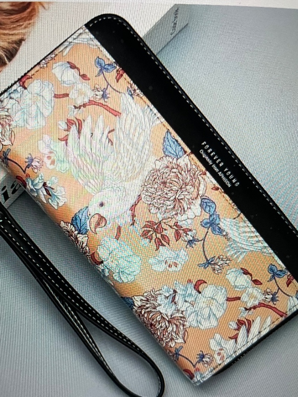 Forever Young Floral Parrot Wallet NWT